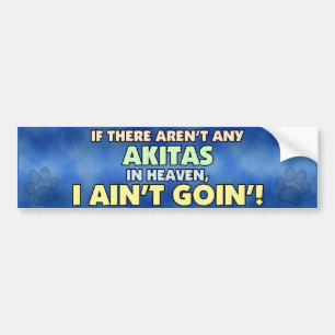 Akitas in Heaven Bumpersticker