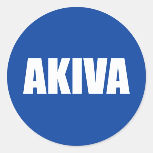 Akiva Ronde Sticker (Voorkant)