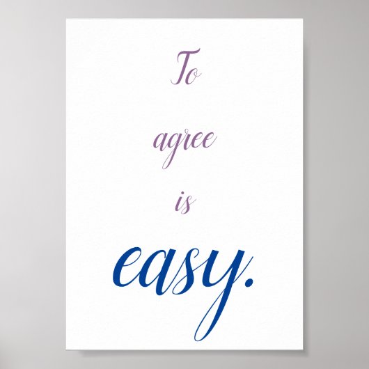 Akkoord is gemakkelijk te bereiken poster (Voorkant)