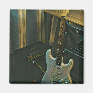 akoestiek bass electric guitar gift magneet