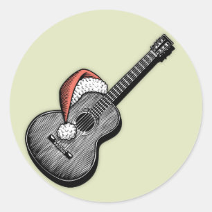 Akoestisch Claus Ronde Sticker