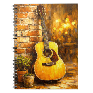 Akoestisch Gitaar Olie Schilderij Notitieboek