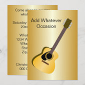 Akoestisch gitaarontwerp kaart (Voorkant / Achterkant)