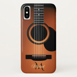 Akoestisch Guitar Monogram iPhone X Hoesje