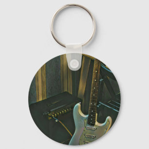akoestische bassins elektrisch gitaargeschenk sleutelhanger