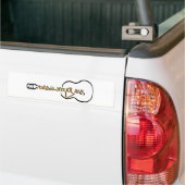 Akoestische gitaar Abstract Logo goud Bumpersticker (Op Truck)