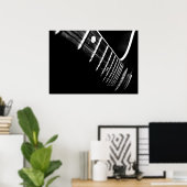 Akoestische gitaar (B&W versie) Poster (Thuiskantoor)