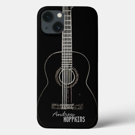 Akoestische gitaar, gepersonaliseerd Case-Mate iPhone case (Achterkant)
