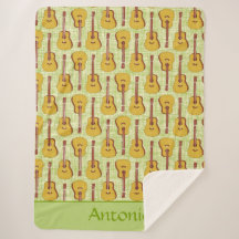 Akoestische Gitaar Gepersonaliseerde Sherpa Deken