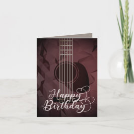 Akoestische gitaar Happy Birthday Kaart