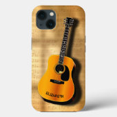 Akoestische  gitaar met aangepaste muzikant Case-Mate iPhone case (Achterkant)