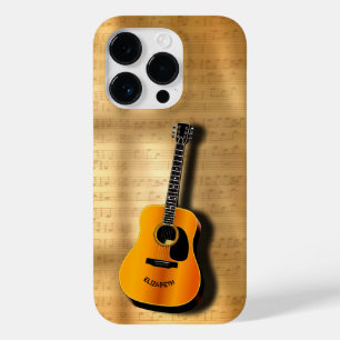 Akoestische  gitaar met aangepaste muzikant Case-Mate iPhone 14 pro hoesje