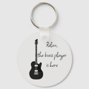 Akoestische gitaar met aangepaste muzikant sleutelhanger