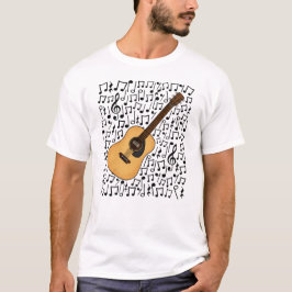 Akoestische Gitaar Musical Notities Gitarist Music T-shirt