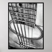 Akoestische gitaar Perspective Strings Zwarte Gren Poster (Voorkant)