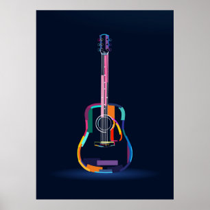 Akoestische gitaar poster
