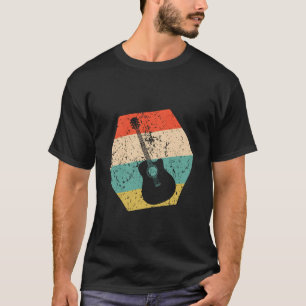 Akoestische Gitaar Retro Vervallen Zeshoek Gitaris T-shirt