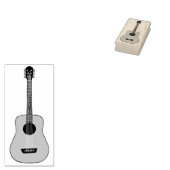 Akoestische gitaar 	rubberstempel (Gestempeld)