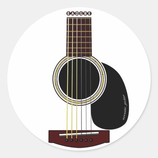 akoestische gitaar sticker (Voorkant)