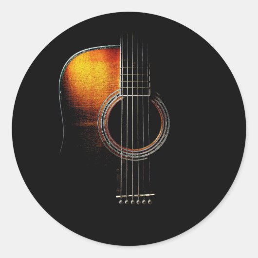 Akoestische Gitaar Sticker (Voorkant)