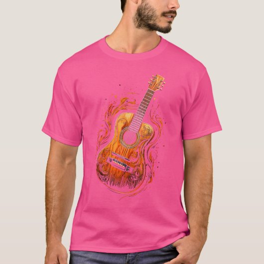 Akoestische gitaar t-shirt (Voorkant)
