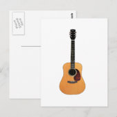 Akoestische gitaar verticaal briefkaart (Voorkant / Achterkant)