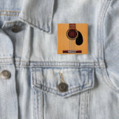 Akoestische gitaar vierkante button 5,1 cm (In situ)