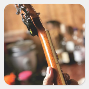 akoestische gitaar vierkante sticker