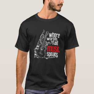 Akoestische gitaar, waar woorden niet passen t-shirt