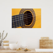 Akoestische gitaarachtergrond poster (Keuken)