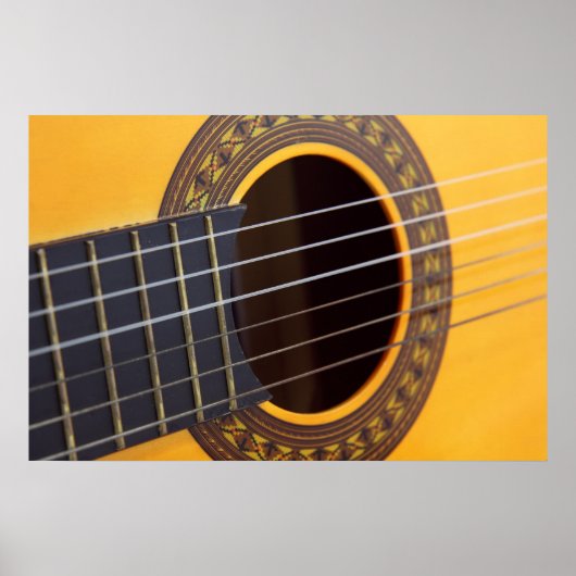 Akoestische gitaarachtergrond poster (Voorkant)