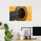 Akoestische gitaarachtergrond poster (Thuiskantoor)