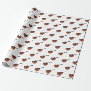 Akoestische gitaarafbeelding cartoon cadeaupapier