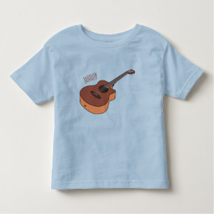 Akoestische gitaarafbeelding cartoon kinder shirts