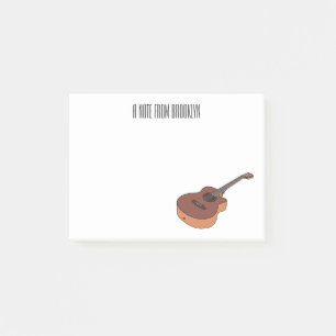 Akoestische gitaarafbeelding cartoon post-it® notes