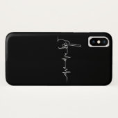 Akoestische gitaarhartslag voor gitaar Case-Mate iPhone case (Achterkant (horizontaal))