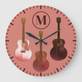 akoestische gitaren gepersonaliseerd Rustisch Grote Klok (Voorkant)