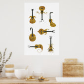 Akoestische gitaren poster (Keuken)