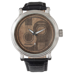 Akoestische Gitaren Yin Yang met Houten Korreleffe Horloge