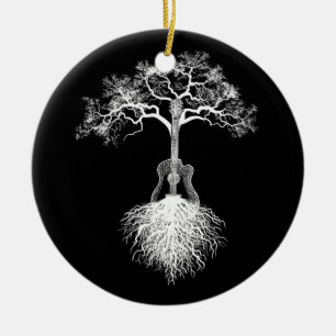 Akoestische gitarist Natuur Tree Muzikant Muziek Keramisch Ornament