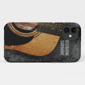 Akoestische Guitar Gray Grunge Aangepaste iPhone 5 Case-Mate iPhone Case (Achterkant (horizontaal))