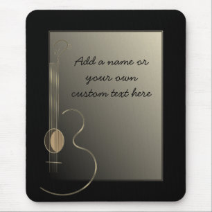 Akoestische Guitar Logo Design Mousepad Muismat