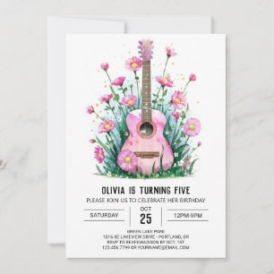 Akoestische muzikant gitaar verjaardag kaart