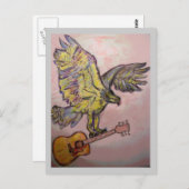 Akoestische viviviaviken (rock & roll) briefkaart (Voorkant / Achterkant)