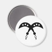 AKOFENA | Symbool Adinkra Courage en Valor Magneet (Voorkant / Achterkant)