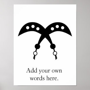 AKOFENA Symbool Adinkra Courage en Valor Poster