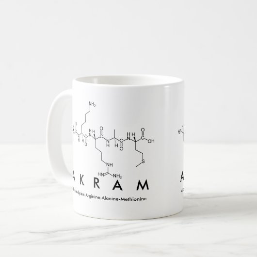 Akram peptide nom mug (Devant gauche)