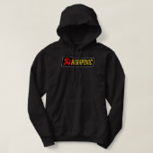 Akrapovic aangepast replica ontwerp gele tekst C Hoodie (Design voorkant)