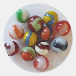 Akro Agate Kurkentrekker Glass Marbles Ronde Sticker
