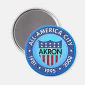 Akron all America City Magnet Magneet (Voorkant / Achterkant)